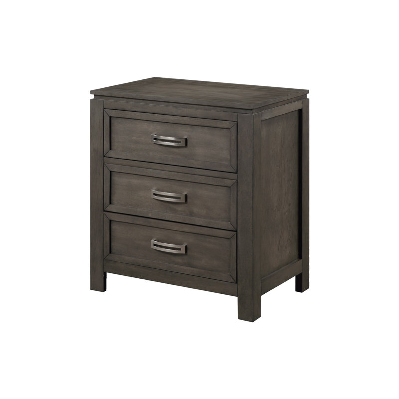 26" 3- Drawer Nightstand