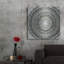  «Abstract Rosette 3» par Chariklia Zarris, art mural en métal, 36 po x 36 po