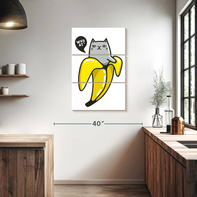 Brampt Banana Cat, 38" H x 24" W