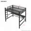 Structure de lit mezzanine en métal avec bureau et lumière DEL Gaming-1156928568-1156928575
