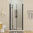 Bi-Fold Frameless Shower Door Walk in Pivot Clear Glass Hinge Shower Door 6mm With Tempered Glass and Explosion-Proof Film-125172984-125172980