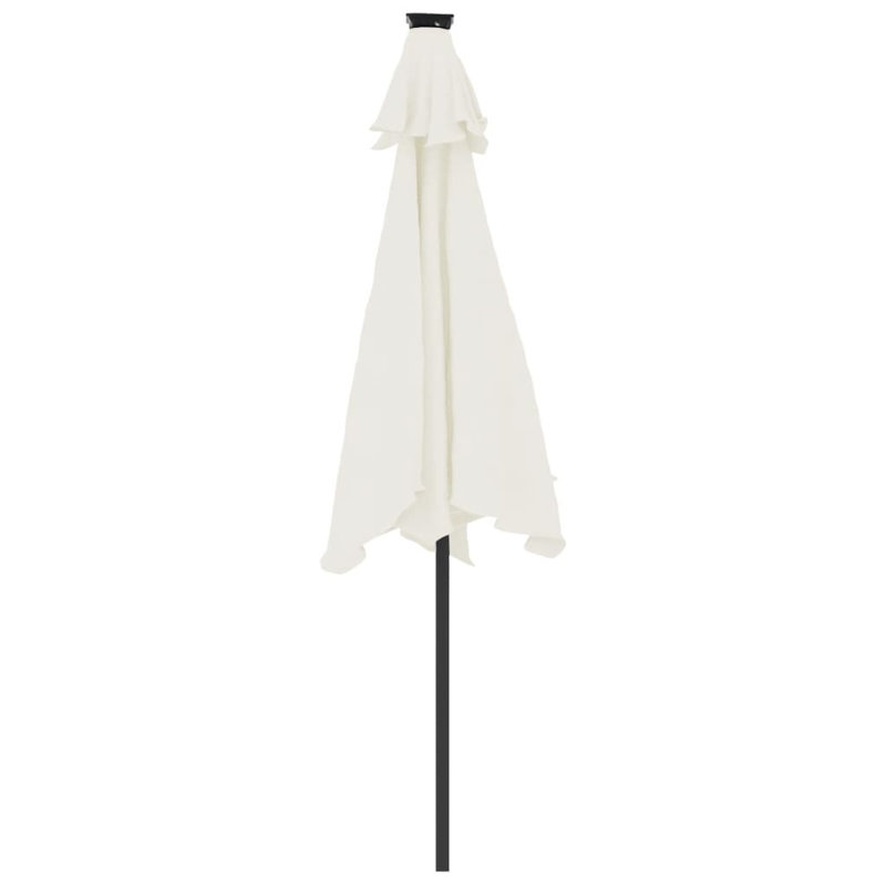 Beach Parasol, White, 212cm H x 225cm W x 225cm D