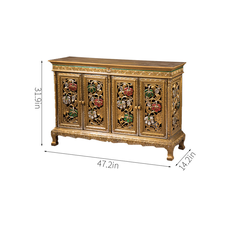 Solid Wood Accent Cabinet