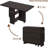 Folding Dining Table, Drop Leaf Dining Table With 6 Wheels And 2-Layer Storage Shelf-107266210