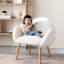 Chaise de salon rembourrée en bois d'agneau massif en bois d'hêtre