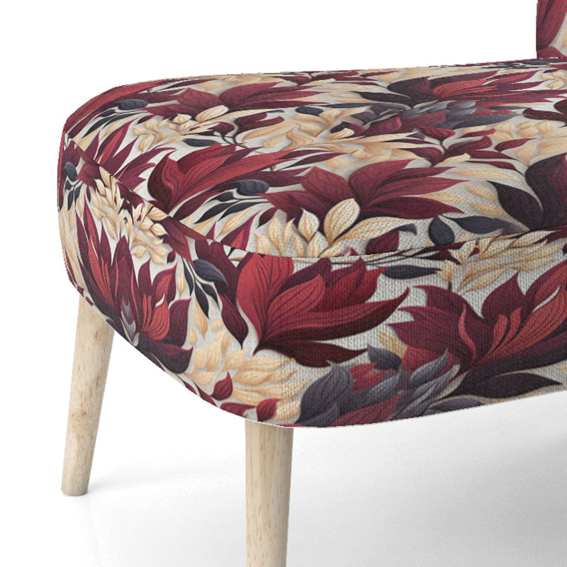 Chaise d'appoint rembourrée Botanical Multicolor