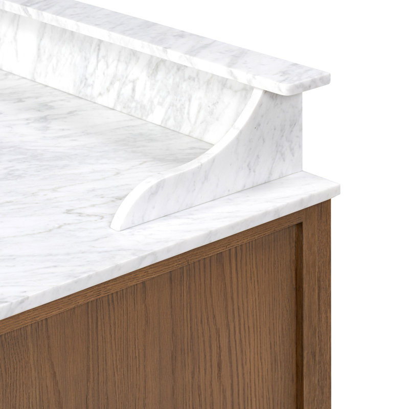 Elliston Single Wide Vanity-Carrara Marble