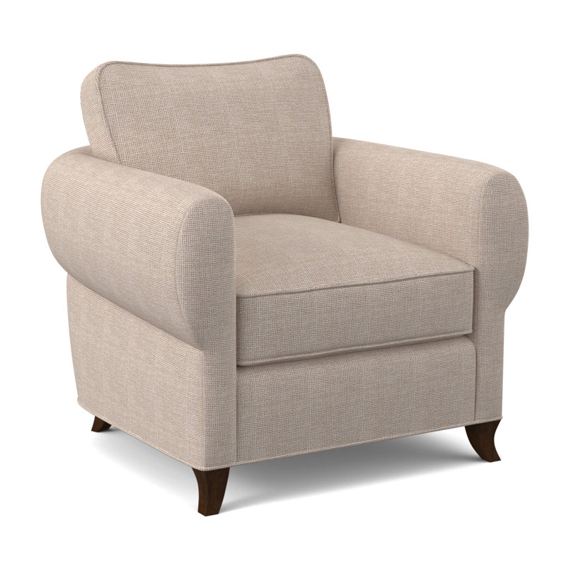 Cocoon Armchair, American Walnut, Margaret Ebony Polyester Blend