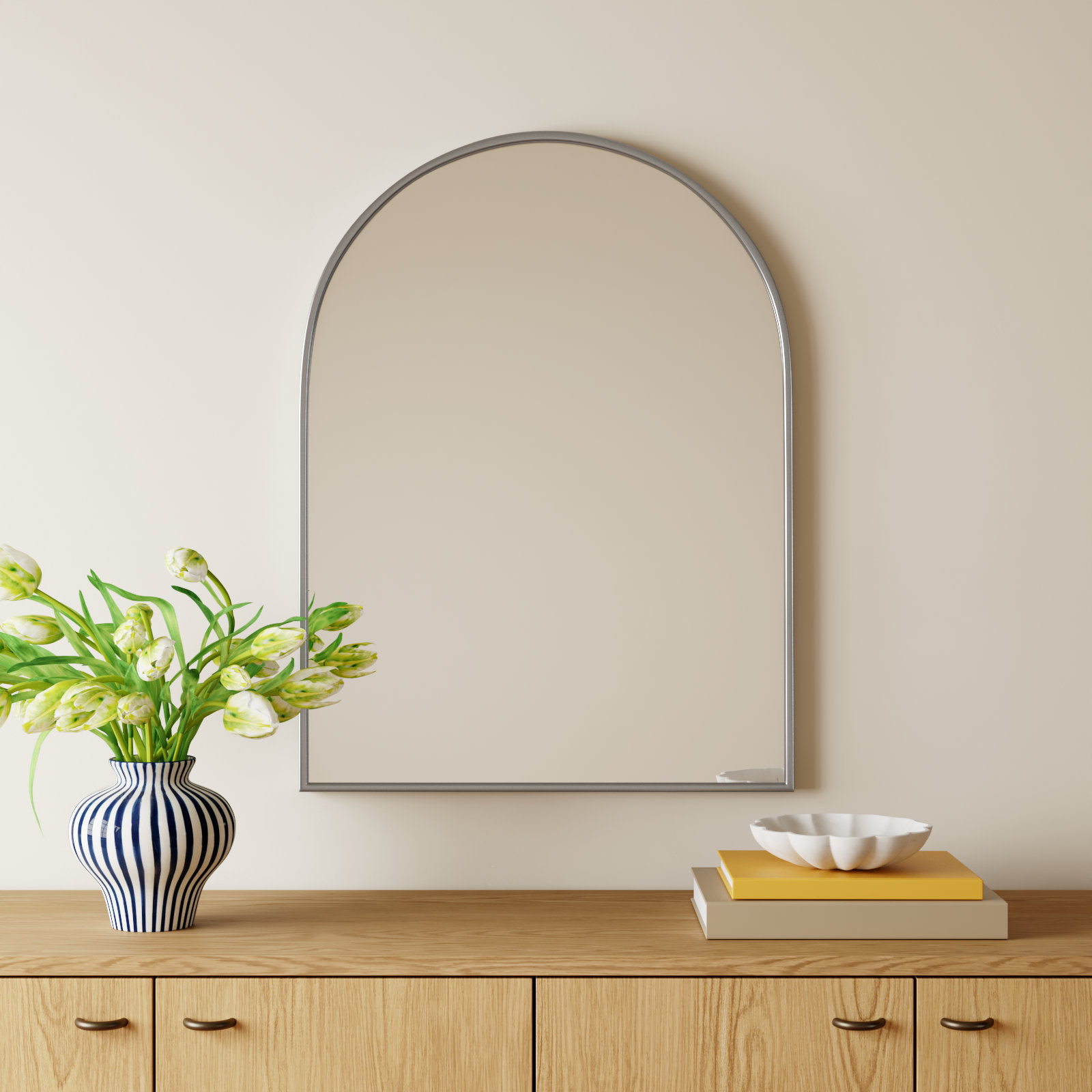 Sabine 36" Accent Mirror, Silver, 36" x 27"