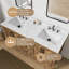 Meuble-lavabo double 60 po avec plateau en marbre Linsay