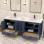 Meuble-lavabo double 72 po avec plateau en quartz blanc Rooh-101808800-101808802