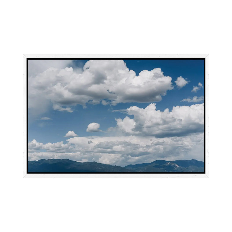 Taos Mountain Sky by Bethany Young - Print on Canvas, 45.72cm H x 66.04cm W x 3.81cm D, White Framed