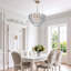 Lustre en verre fleur bleue 23,6 po, finition cuivre, 9 lumières E14, 3 ampoules incluses