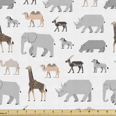 Charvey Fauna Zebra Camel Giraffe Bear Deer Multi-Purpose Fabric