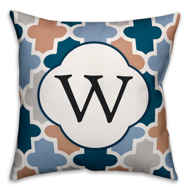 Quatrefoil Geometric Reversible Throw Pillow, W