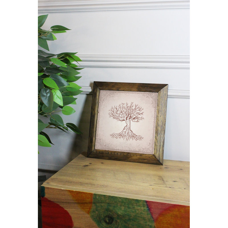 Élégante peinture encadrée décorative, art 100% pierre, 6,1 x 6,1 pouces | Cadre en bois de qualité supérieure, épaisseur: 0,8 po | Imprimé UV pour des couleurs éclatantes | Parfait pour la décoration intérieure, le salon et le bureau