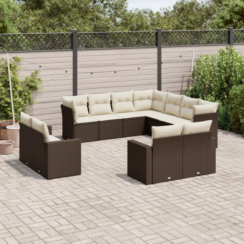 Vidaxl Patio Sofa Set PE Rattan