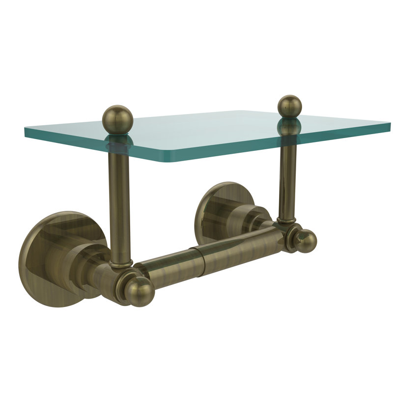 Lera Wall Mounted Toilet Paper Holder, Antique Brass