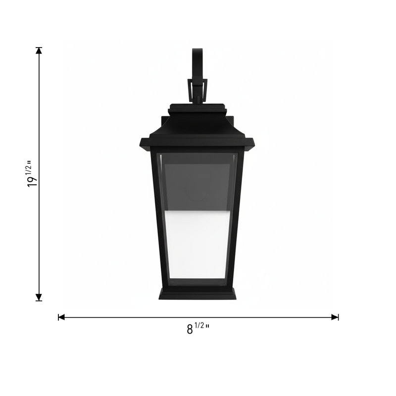 Warren LED Outdoor Wall Lantern, 19.5" H x 8.5" W x 9.875" D