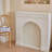 Beige Solid Wood Electric Fireplace