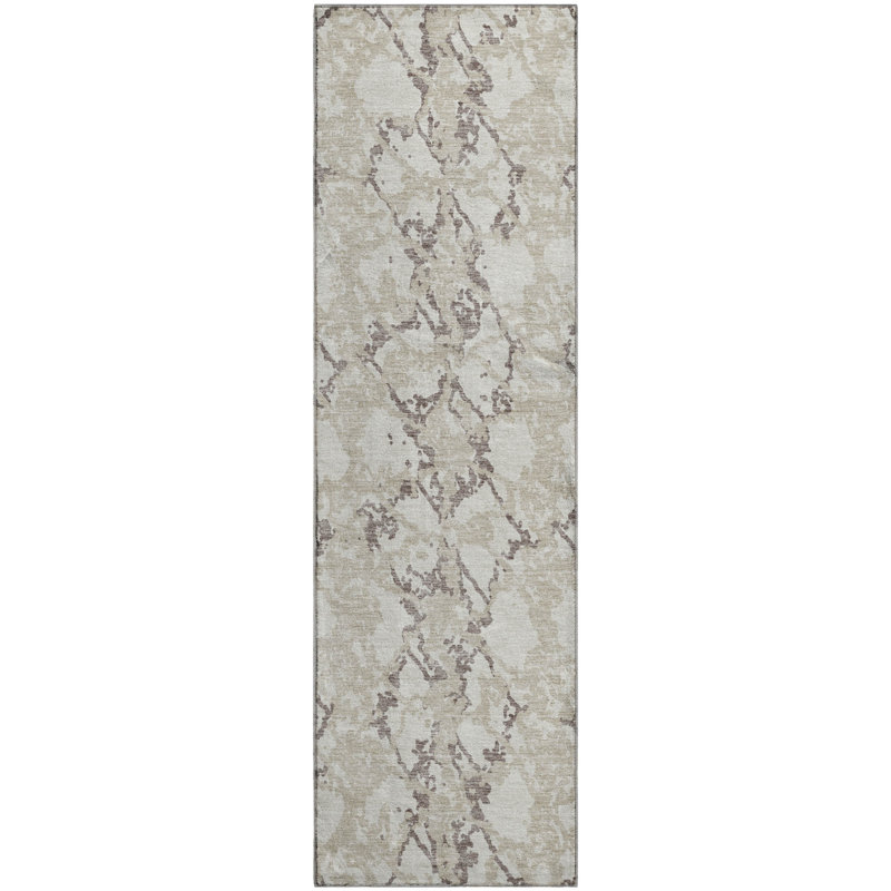Premium Machine Washable Prisco Ivory Rug, Runner 2'3" x 7'6"