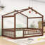 Structure de lit en bois avec clôture et lattes Dorset-67699459-67699457