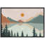 «Pastel Mountain Tree Forest Lake Nature Wilderness Illustration Modern Art Decor Boho Minimal» sur toile-99446394-99446395