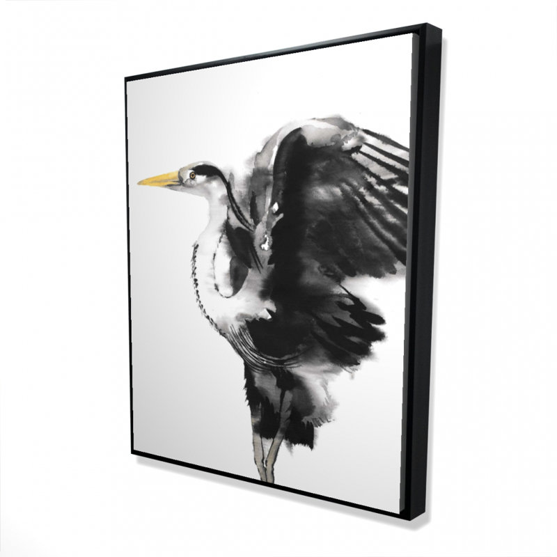Héron, reproduction sur toile
