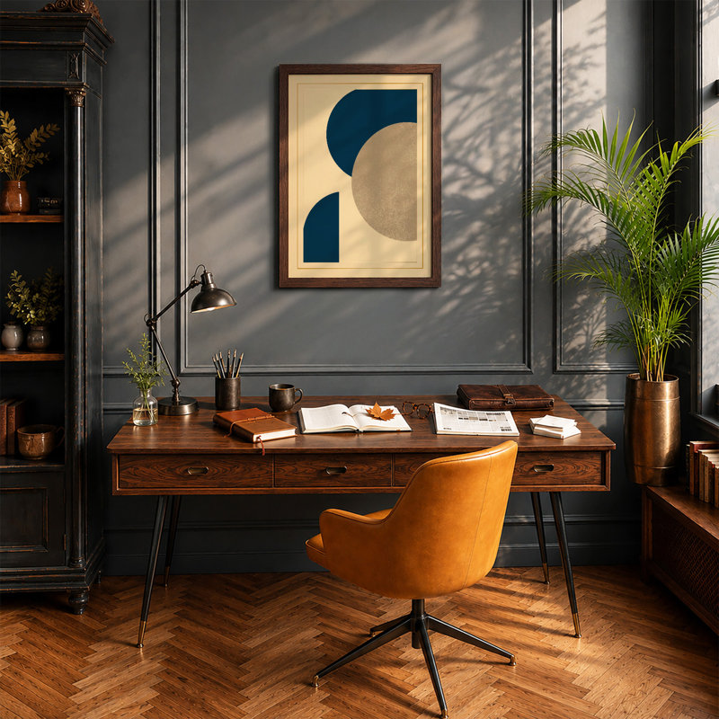 Balance Geometric - Print, Walnut, A4 - 29.7 x 21.0 cm