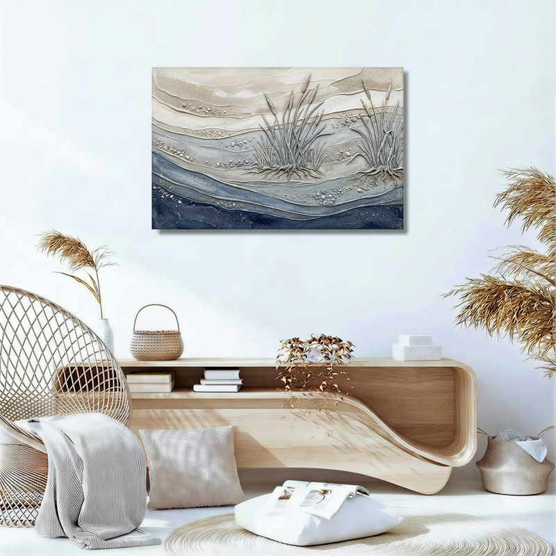 Ensemble de 1 tableau sur toile représentant des vagues océaniques, 32"H x 48"W, Wrapped Canvas