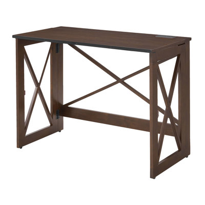 Bureau pliant polyvalent avec prises encastrées MECO Stakmore