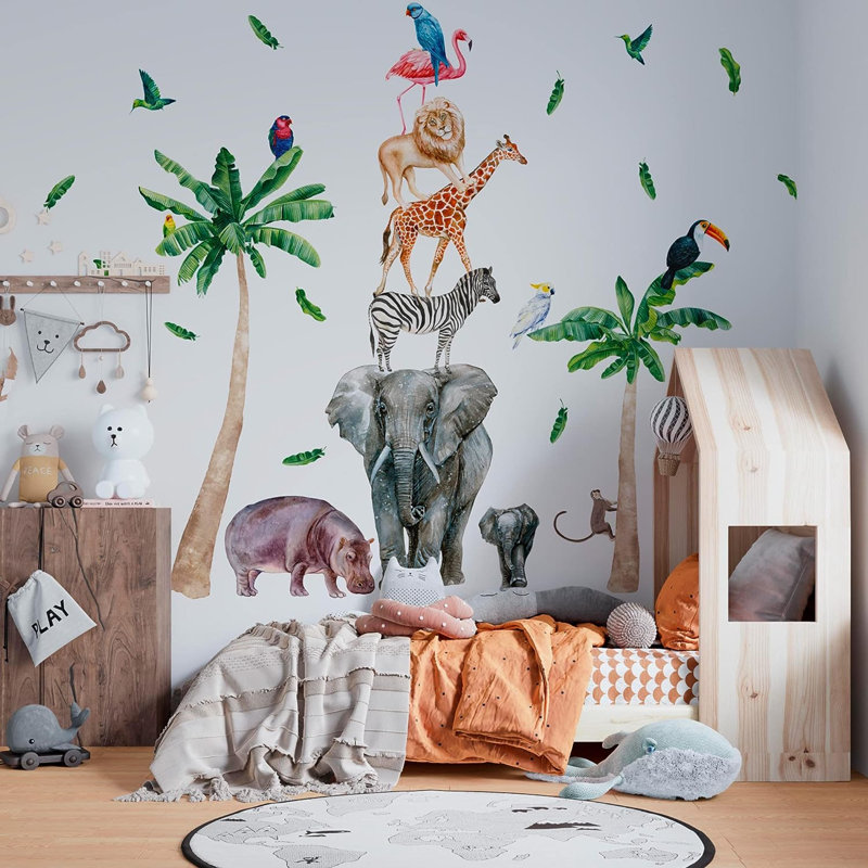 Adhésif décoratif animaux Mildenhall, H 100 po x l 59 po