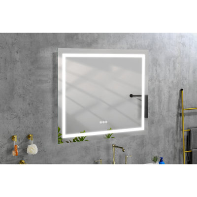 Miroir de salle de bain à DEL avec miroir et miroir de maquillage