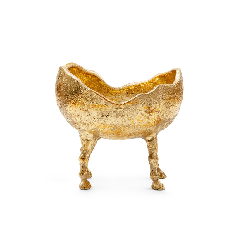 Belmont Metal Decorative Bowl, Gold Leaf