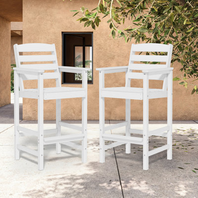 Dalson Plastic Adirondack Bar Stool (Set of 2)