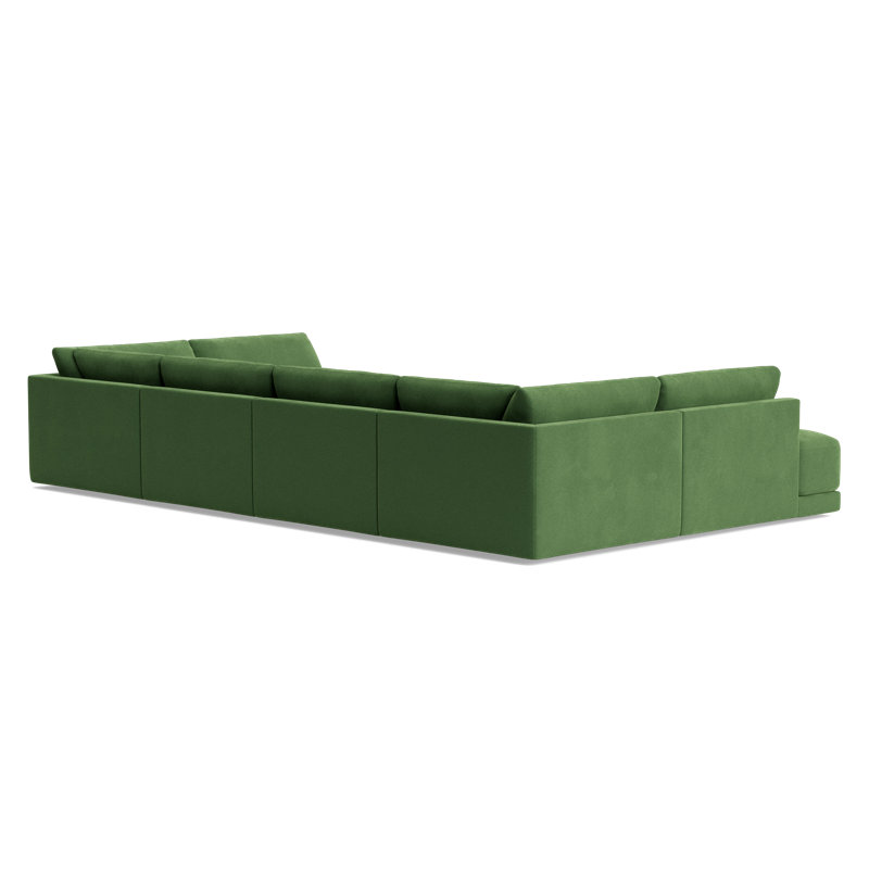 Eva Sectional, Performance Velvet - Ivy
