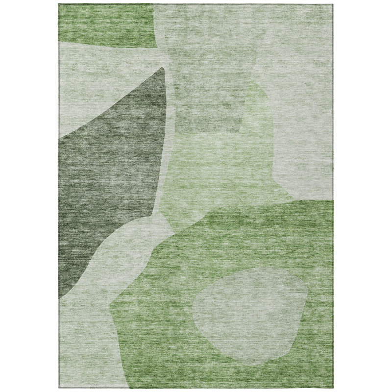 Charice Washable Abstract Indoor / Outdoor Rug, Rectangle 3' x 5'