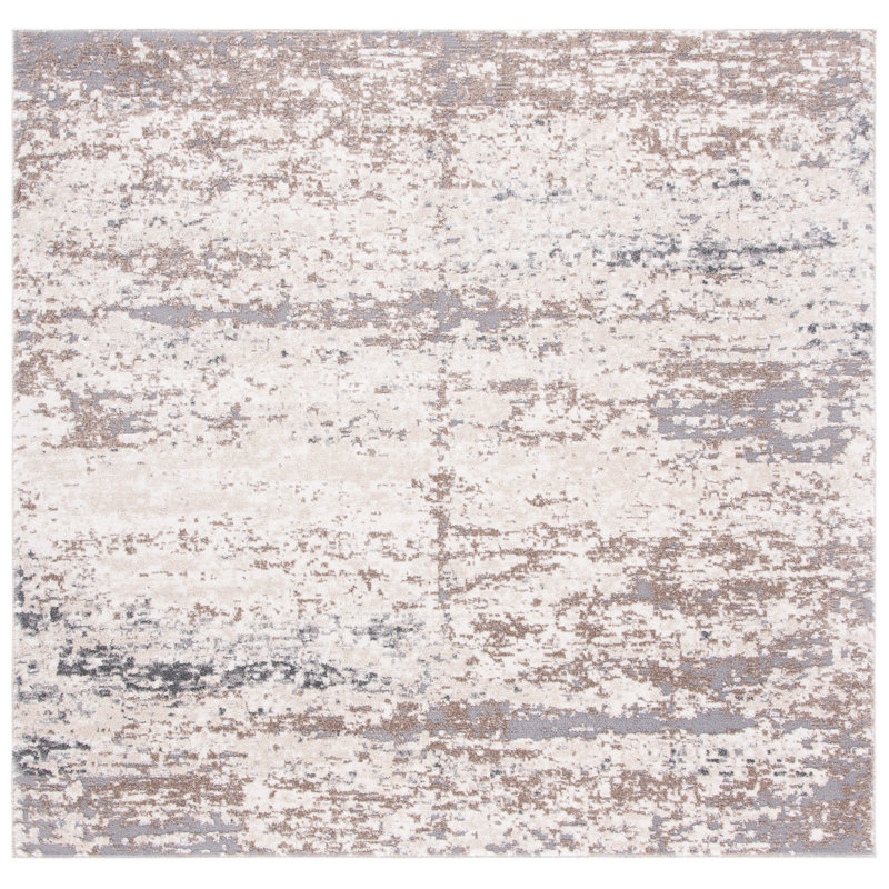 Aston Performance Abstract Rug, Square 6'7"