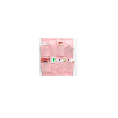 Over-the-door Shoe Organizer With 24 Large Breathable Mesh Pockets – Space-saving Hanging Storage Holder, Pink