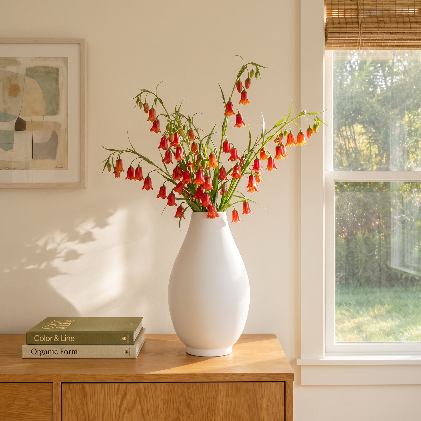 Jenny White Iron Table Vase, White