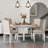 5 Piece Extendable Upholstered Dining Table Set, Kitchen Table Set, Round Table And Chairs,Round Table Top,dining table set,dining room set-1366646625-1366646638-1366646639