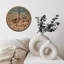 Horloge murale 10 po en MDF rond avec mouvement à quartz silencieux et crochet sans perceuse (piles AA non incluses)