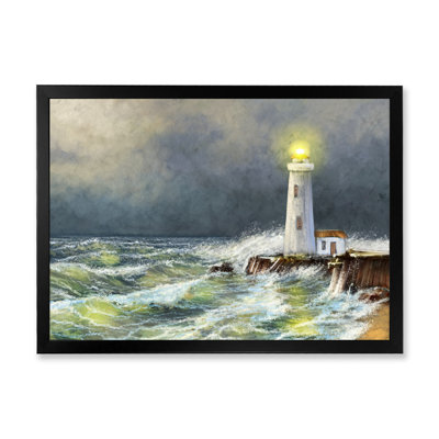 " Lighthouse Coast Sea Painting "