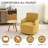 Small Swivel Chair, Boucle Upholstered Fabric Barrel Chair-856009043