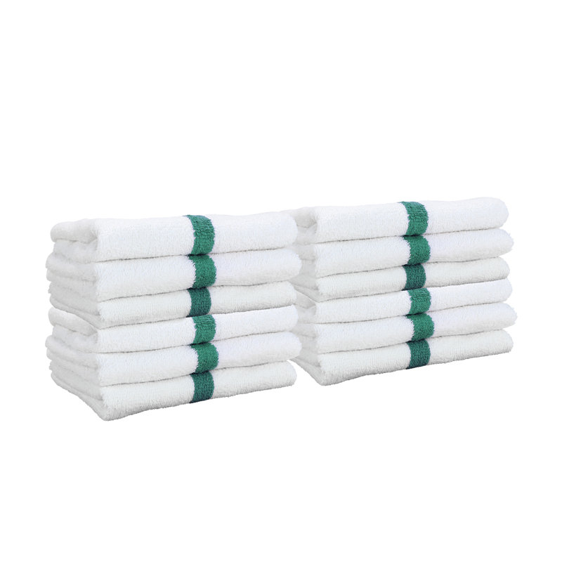 Power Gym Hand Towel 16x27 (Pack of 12), Green