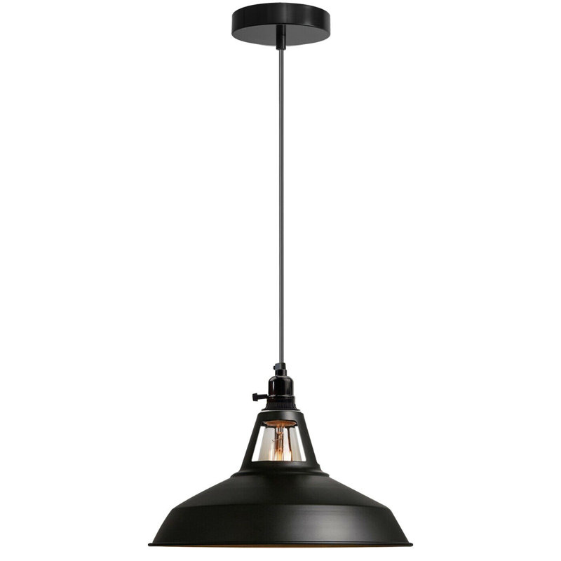 Monhegan 1 - Light Dome Pendant, Black/White