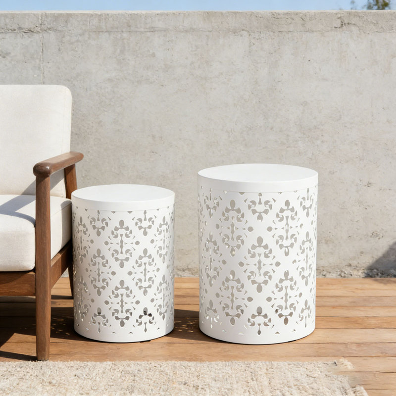 Table d'appoint d'extérieur, White, 2