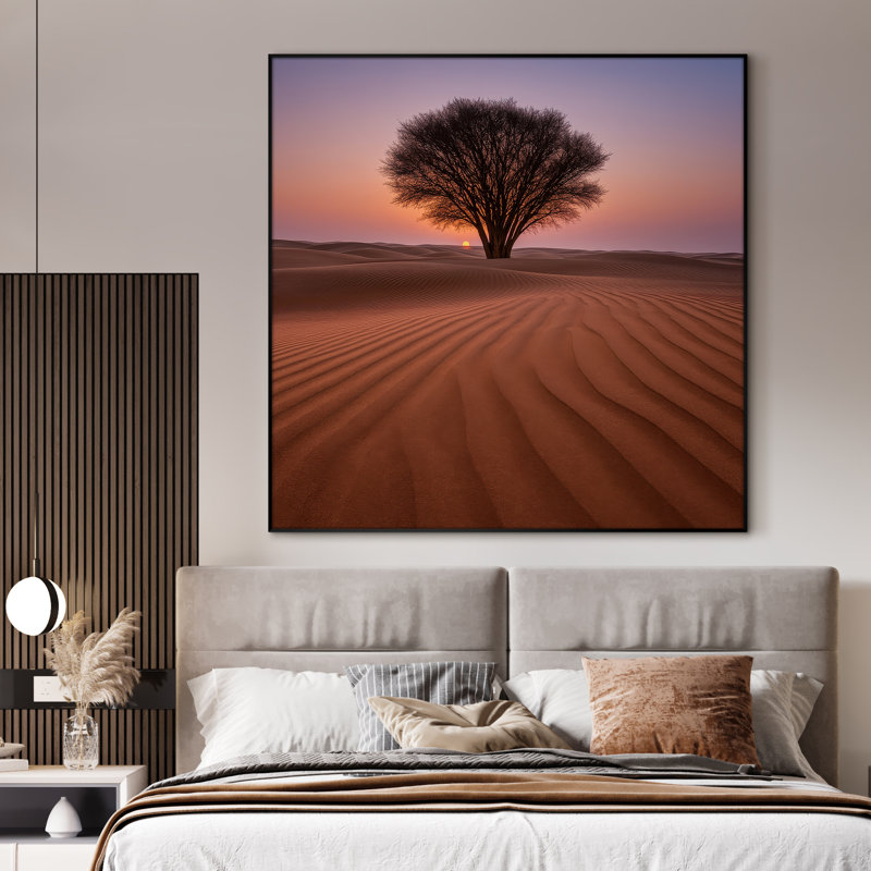 Très grande reproduction d'art sur toile - Paysage naturel, paysage moderne, œuvre d'art, décor pour le salon ou la chambre à coucher - «Assemblage requis du cadre (cadre non fini)»
