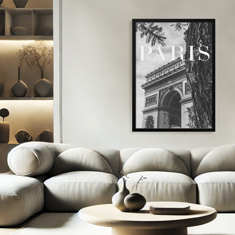 Classic Elegance "Paris " Framed Print Wall Art, 40" H x 30" W