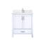 30 po Large meuble-lavabo blanc avec robinet, fermeture en douceur du tiroir et de l'armoire-978402243